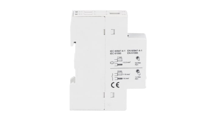 Contattore Lovato CN3211220, 1 polo, 1 NO + 1 NC, 32 A, montaggio su guida DIN, dimensioni 65x17.5x85 mm.