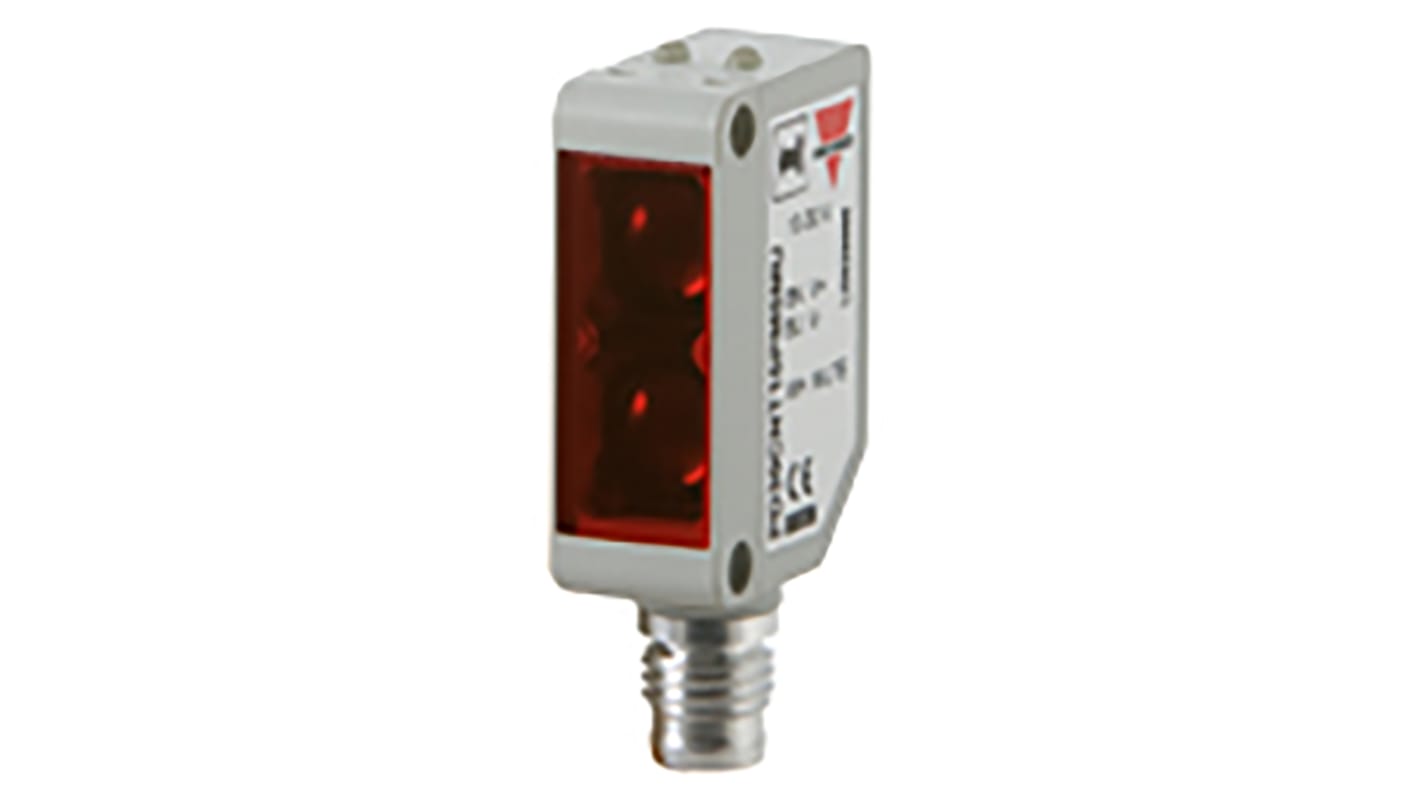 Carlo Gavazzi PD30CNT15M5, trasmettitore fotoelettrico miniaturizzato, rilevamento fino a 15 m, dimensioni 10 x 30 x 20 mm, IP67.