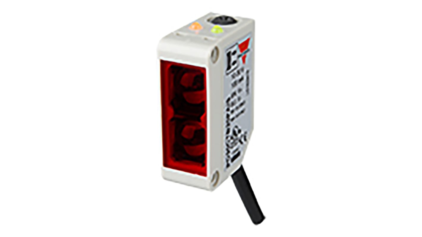 Carlo Gavazzi PD30CTB20PAIS, sensore fotoelettrico miniaturizzato a diffusione, rilevamento 200 mm, dimensioni 10 x 30 x 20 mm.