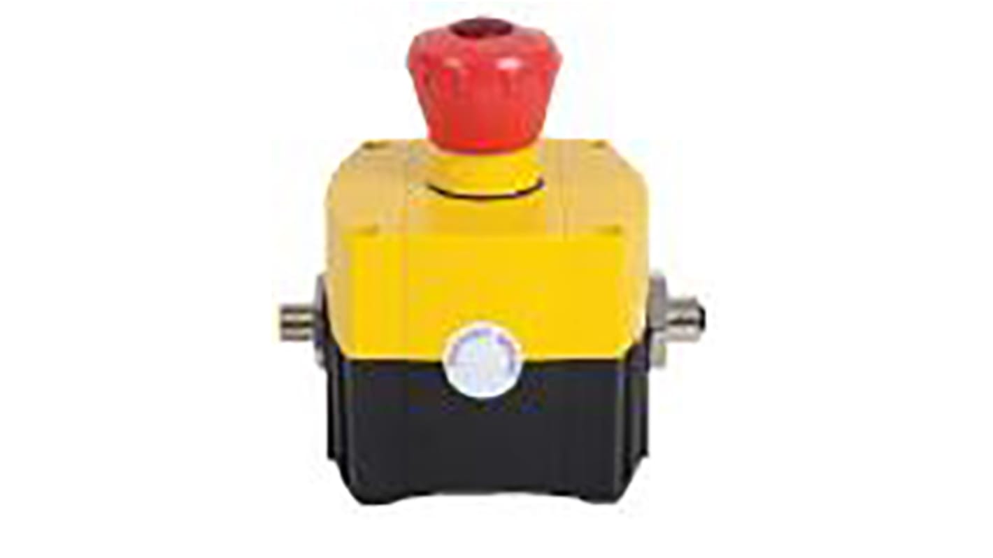 Pulsante di arresto di emergenza Allen Bradley 800F-1YMD52, montaggio superficiale, illuminato, 24V AC/DC, 2 N.C e 1 N.O.