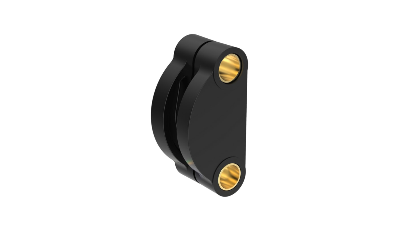 Staffa di montaggio Banner SMBVS8DT per sensori miniaturizzati serie VS8, con estremità a colomba per un'installazione sicura.