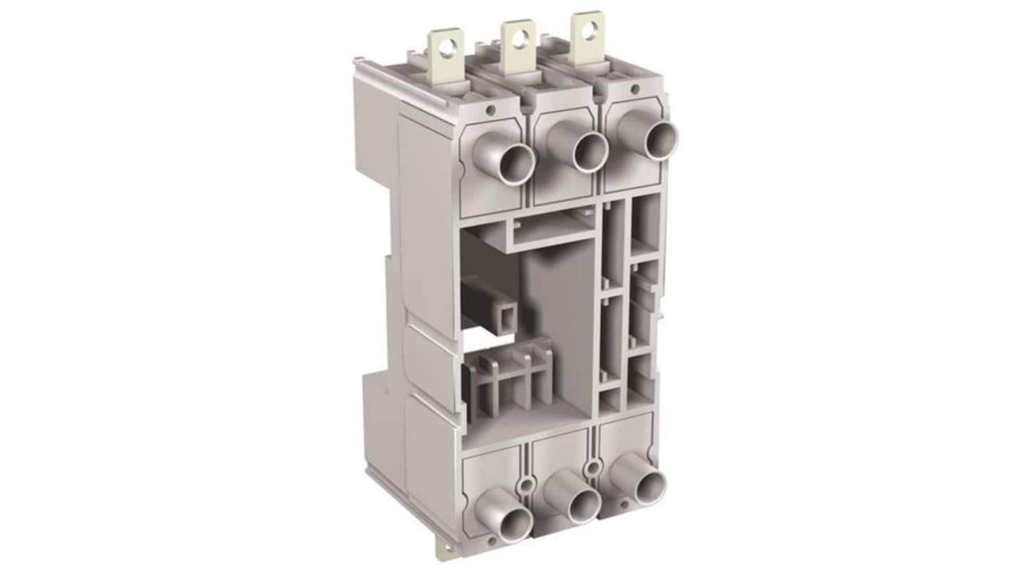 Interruttore magnetotermico ABB 68187, 3 poli, 690V c.a., 500V c.c., dimensioni 120x225x180mm, montaggio con terminali XT2.