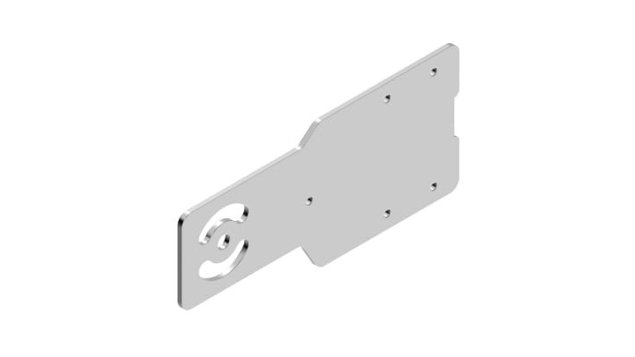 Staffa di montaggio diritta Banner SMBAMSQ5XP per sensori fotoelettrici Q5X e Q5Z, progettata per montaggio AMS.