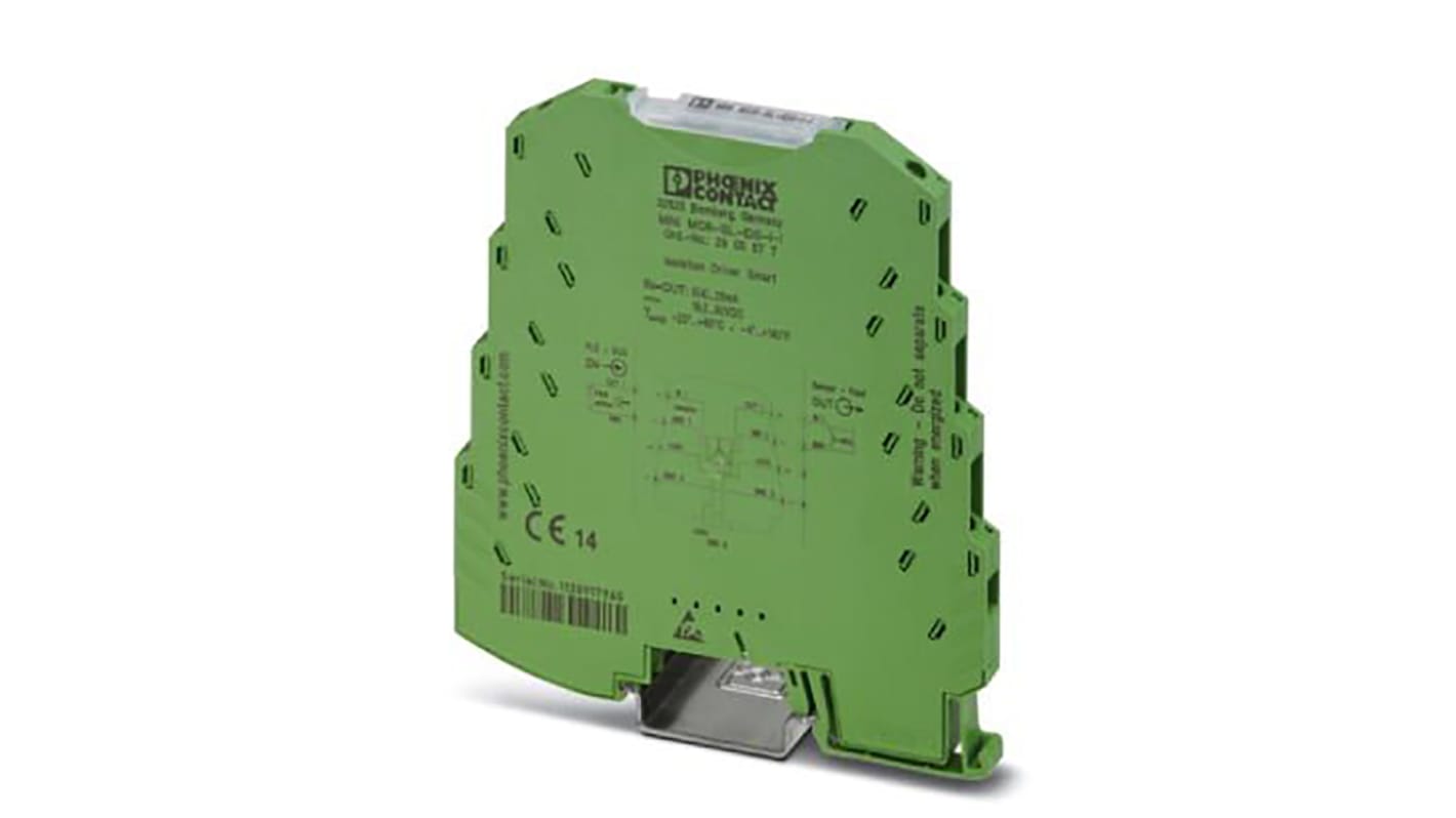 Phoenix Contact, condizionatore di segnale MACX MCR, 3 vie, 4-20 mA in ingresso, montaggio su guida DIN, certificato ATEX.