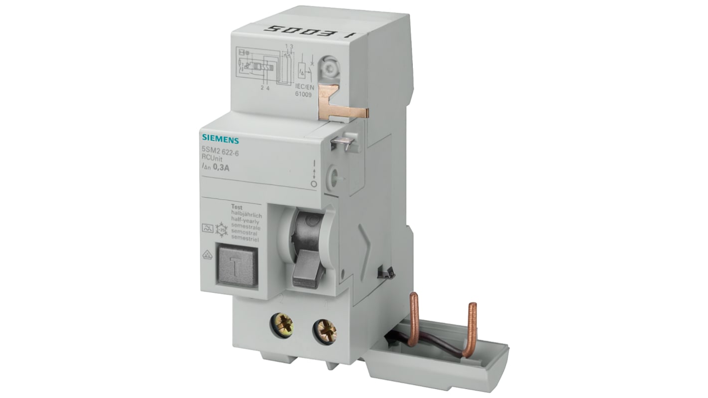 Modulo d'interfaccia contattore Siemens 5SM2322-6, 2 poli, 40A, 30mA, 230V c.a. Ideale per applicazioni sicure e affidabili.
