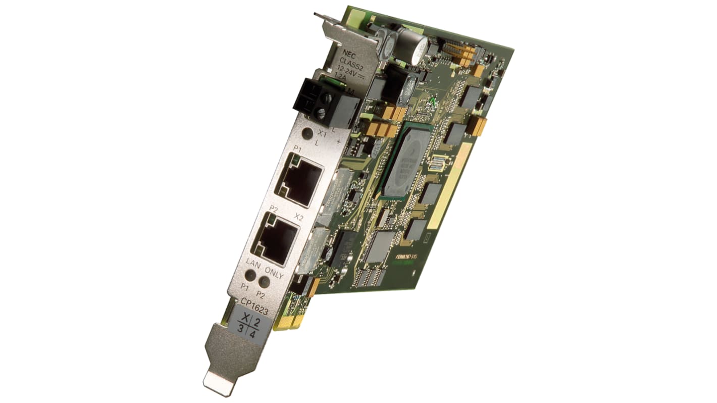 Modulo di espansione Siemens 6GK1162-3AA00 per PLC, connessione Ethernet 10/100/1000 Mbit/s, montaggio PCI, dimensioni 18 x 16 x 111 mm.