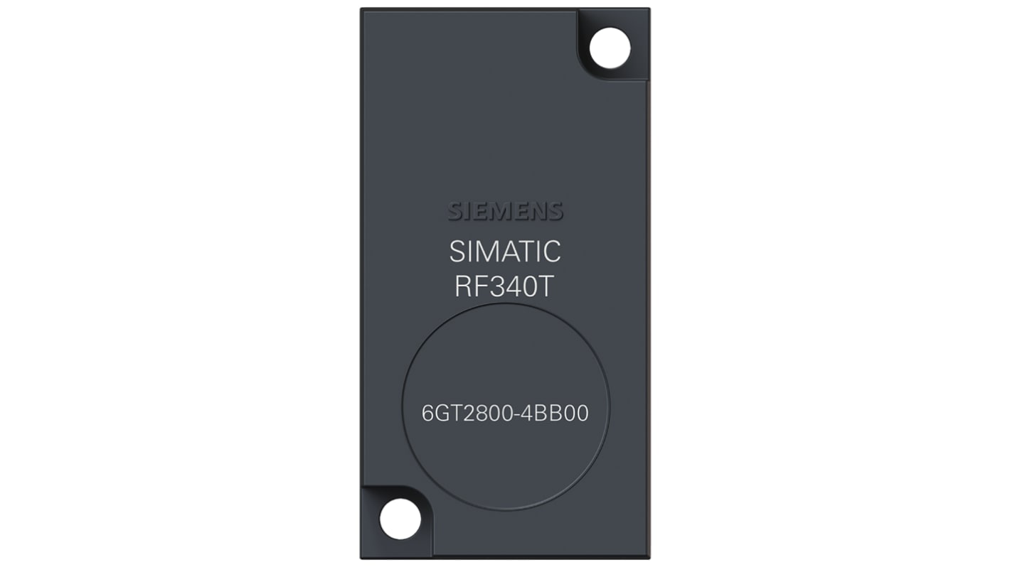 Transponder RFID Siemens 6GT28004BB00, dimensioni 25 x 5 x 15 mm, grado di protezione IP67, operante da -25 a +85 °C.