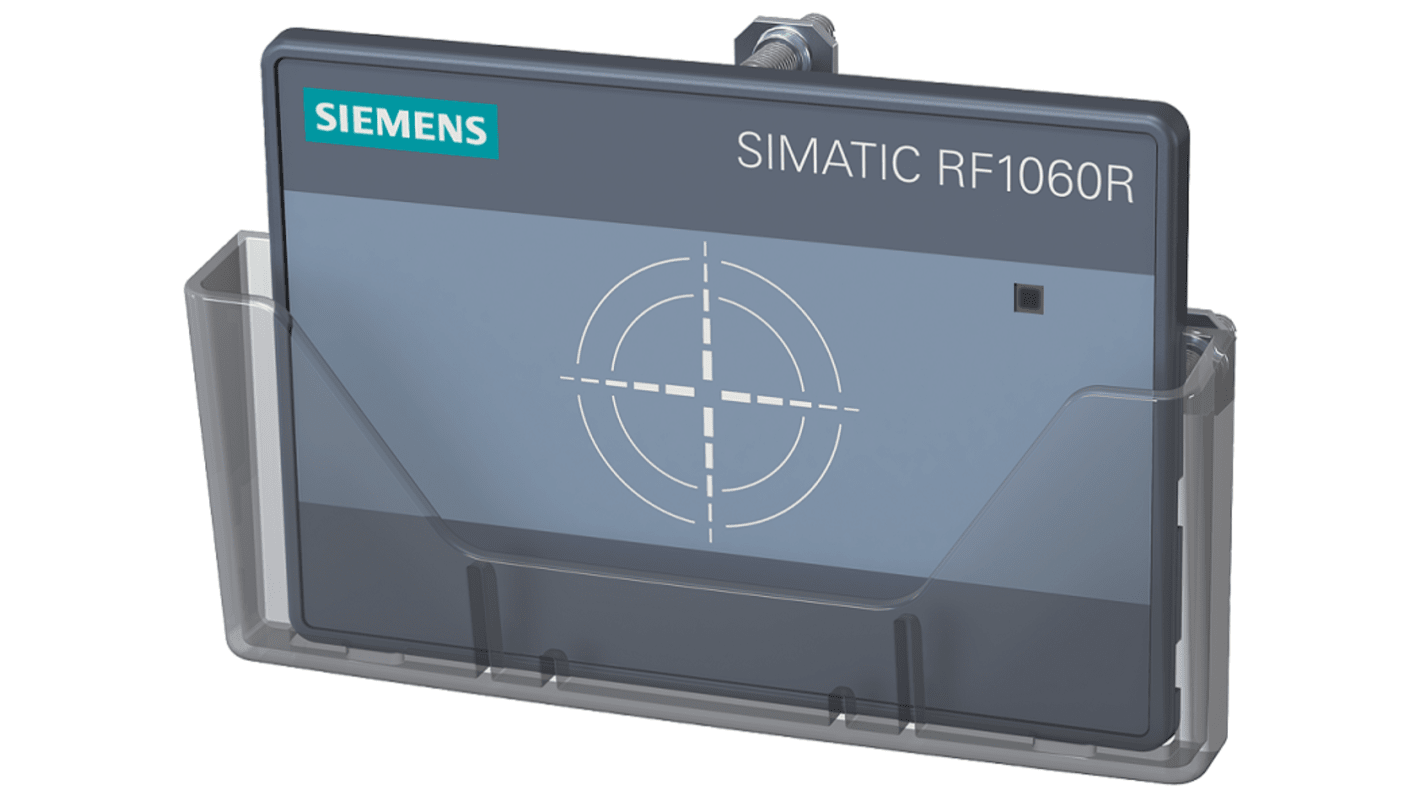 Siemens 6GT2831-6AA60, lettore RFID per controllo accessi, temperatura operativa -25/+55°C, dimensioni 90x71,5x62 mm.
