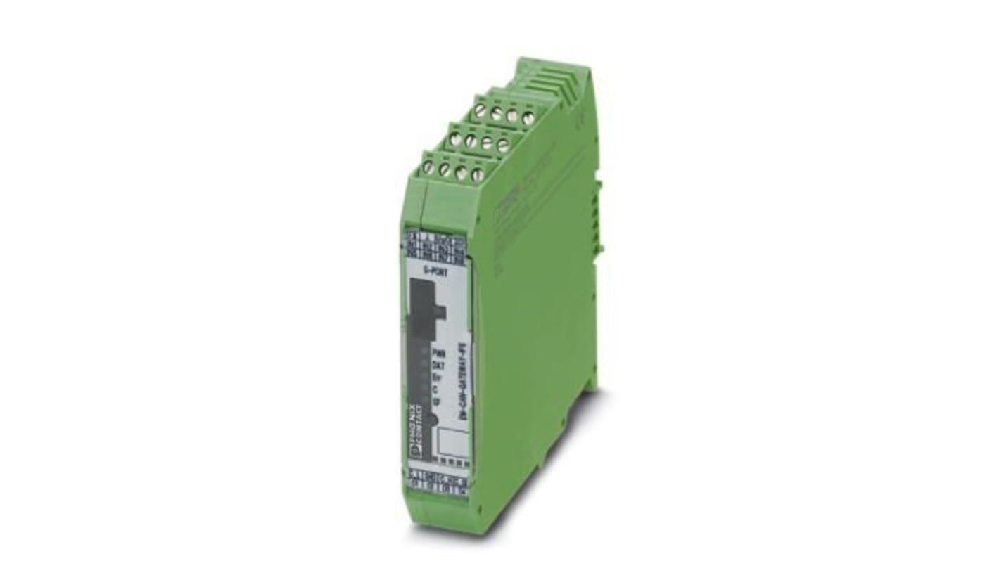 Modulo Ethernet Phoenix Contact 2901504 per connessione di 32 dispositivi, montaggio su guida DIN, dimensioni 107.8x22.5x113.8 mm.