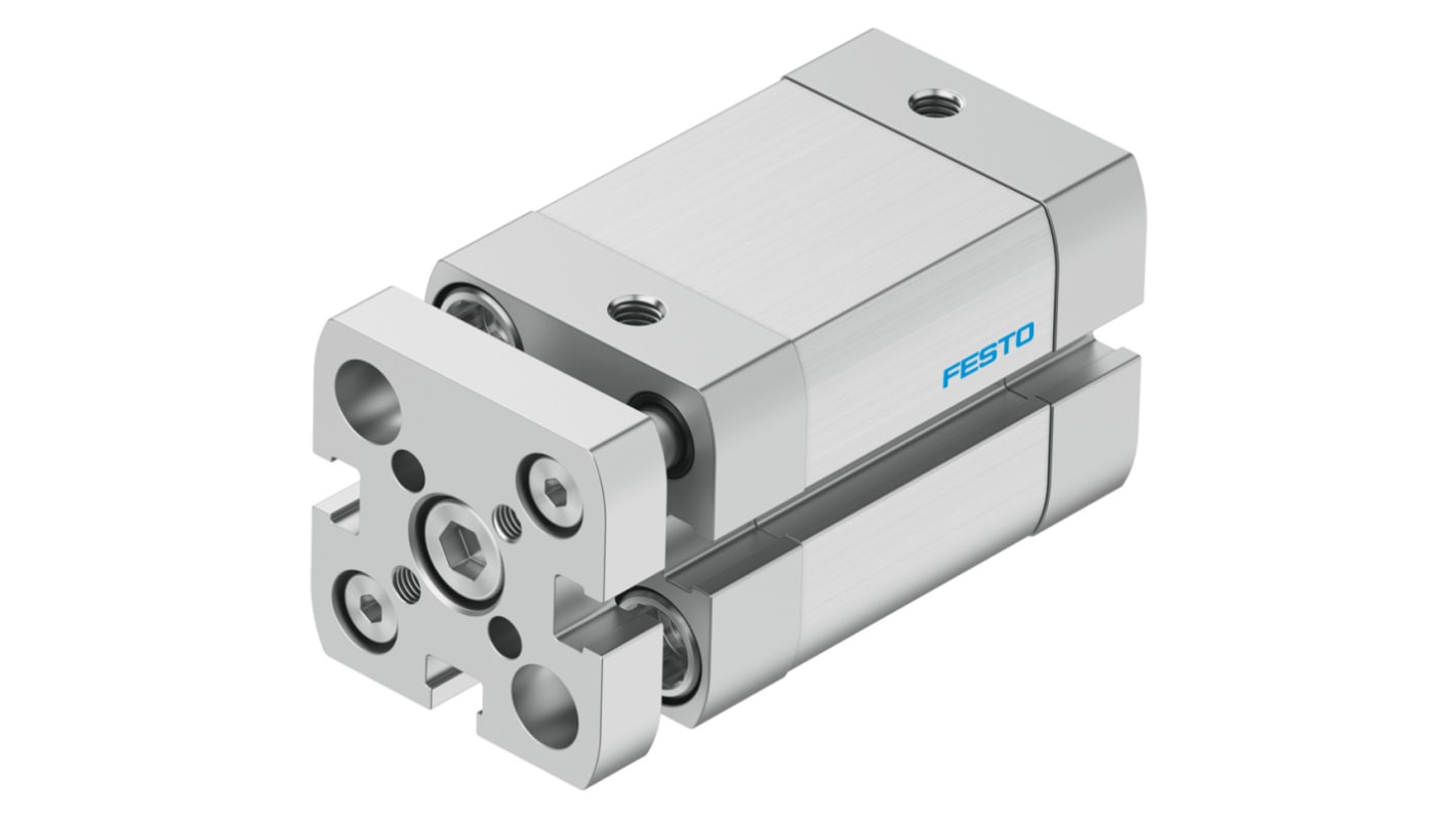 Cilindro pneumatico Festo ADNGF-20-20-P-A, doppio effetto, foro 20 mm, corsa 20 mm, connessione M5, costruzione resistente alla corrosione.
