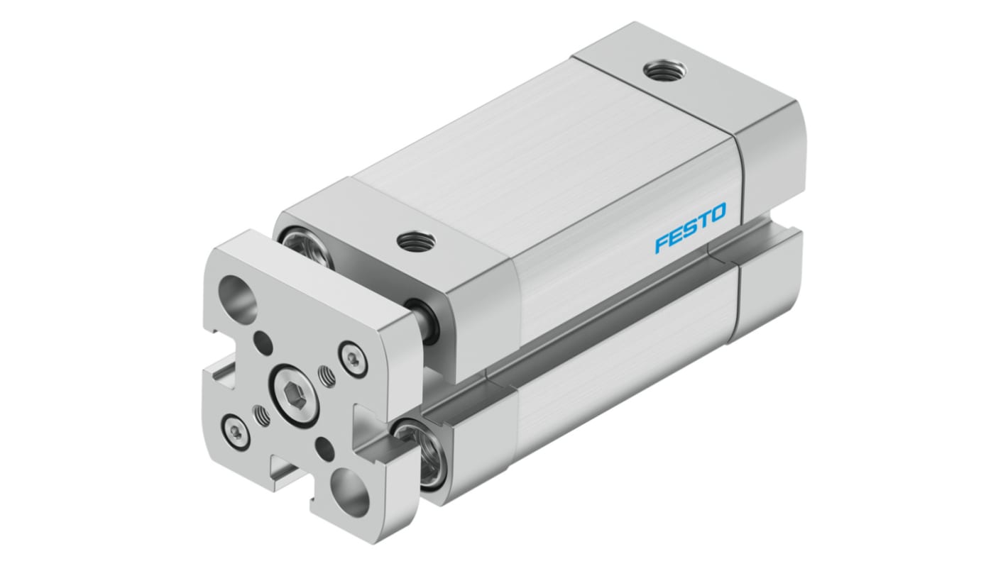 Cilindro pneumatico Festo ADNGF-16-25-P-A, doppio effetto, foro 16 mm, corsa 25 mm, pressione max 10 bar, collegamento M5.