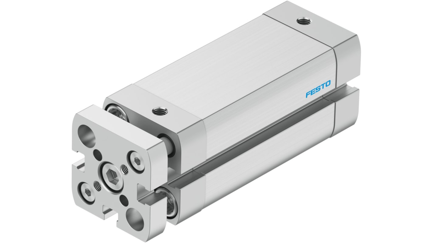 Cilindro pneumatico compatto Festo ADNGF-2050PA, doppio effetto, foro 20 mm, corsa 50 mm, pressione massima 10 bar.