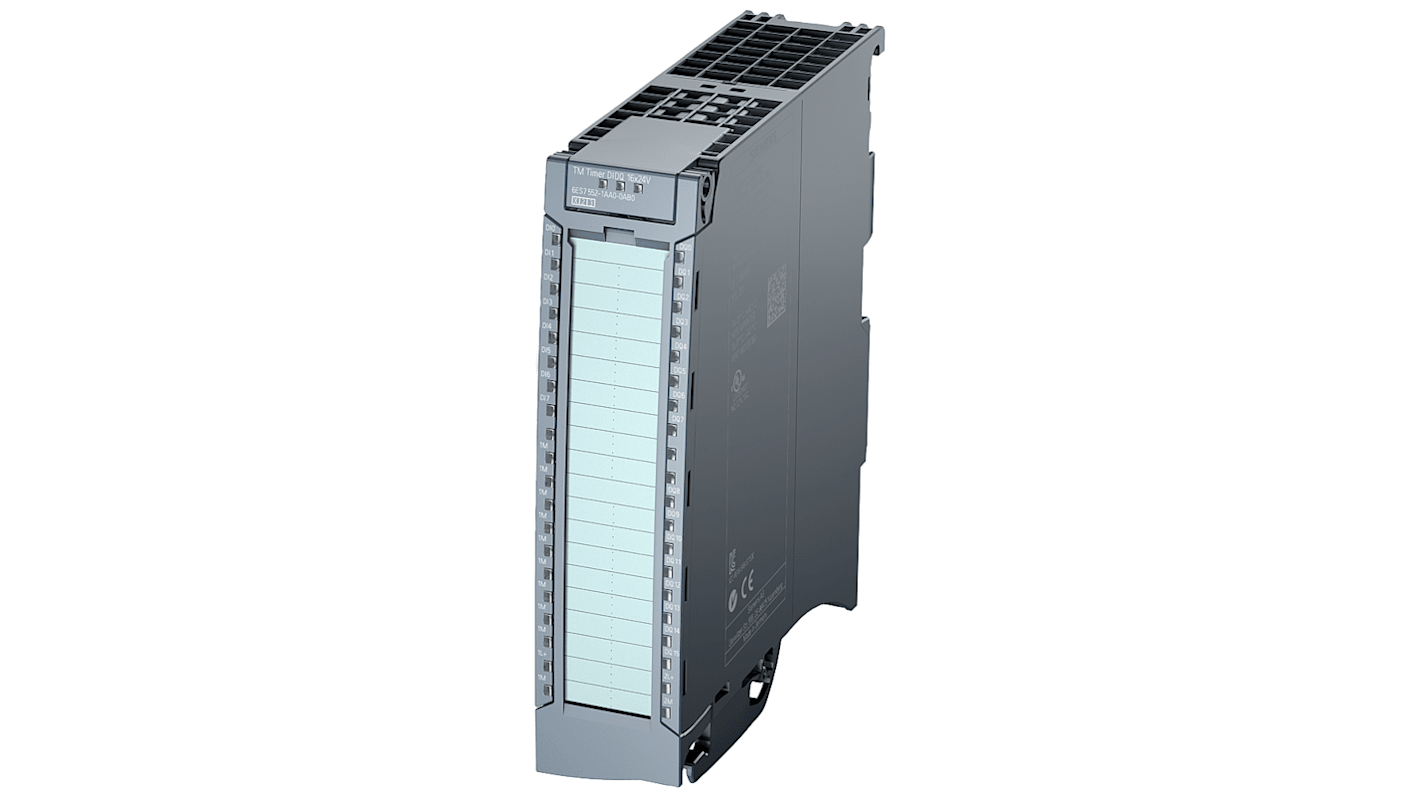 Modulo I/O digitale Siemens 6ES7522-5HH00-0AB0 a 16 canali, relè, tensione 230V, corrente 2A, dimensioni 147x35x129mm. Ideale per controllo apparecchiature industriali.