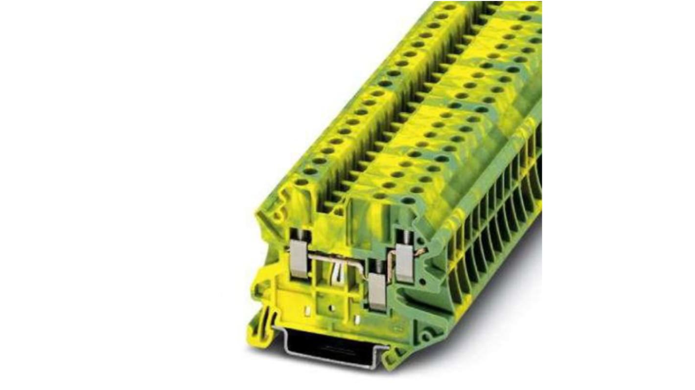 Morsettiera modulare Phoenix Contact 3044380 con messa a terra e collegamento a vite per fili da 26 a 10. Montaggio su NS 35/7,5 e NS 35/15. Soluzione efficiente e di qualità.
