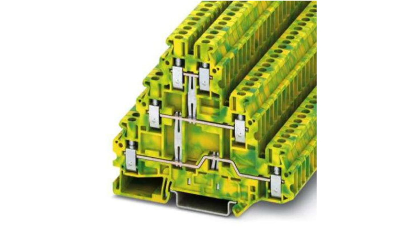 Morsettiera modulare Phoenix Contact 3214275 con messa a terra e connessione a vite per montaggio su NS 35/7,5 e NS 35/15. Ideale per fili di dimensioni 26 - 12.