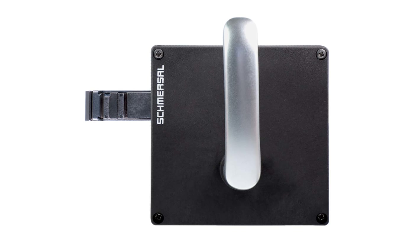 Interruttore di fine corsa Schmersal AZ201, attuatore in zinco, montaggio esterno, forza massima 2.600 N, vita meccanica 1.000.000 cicli.