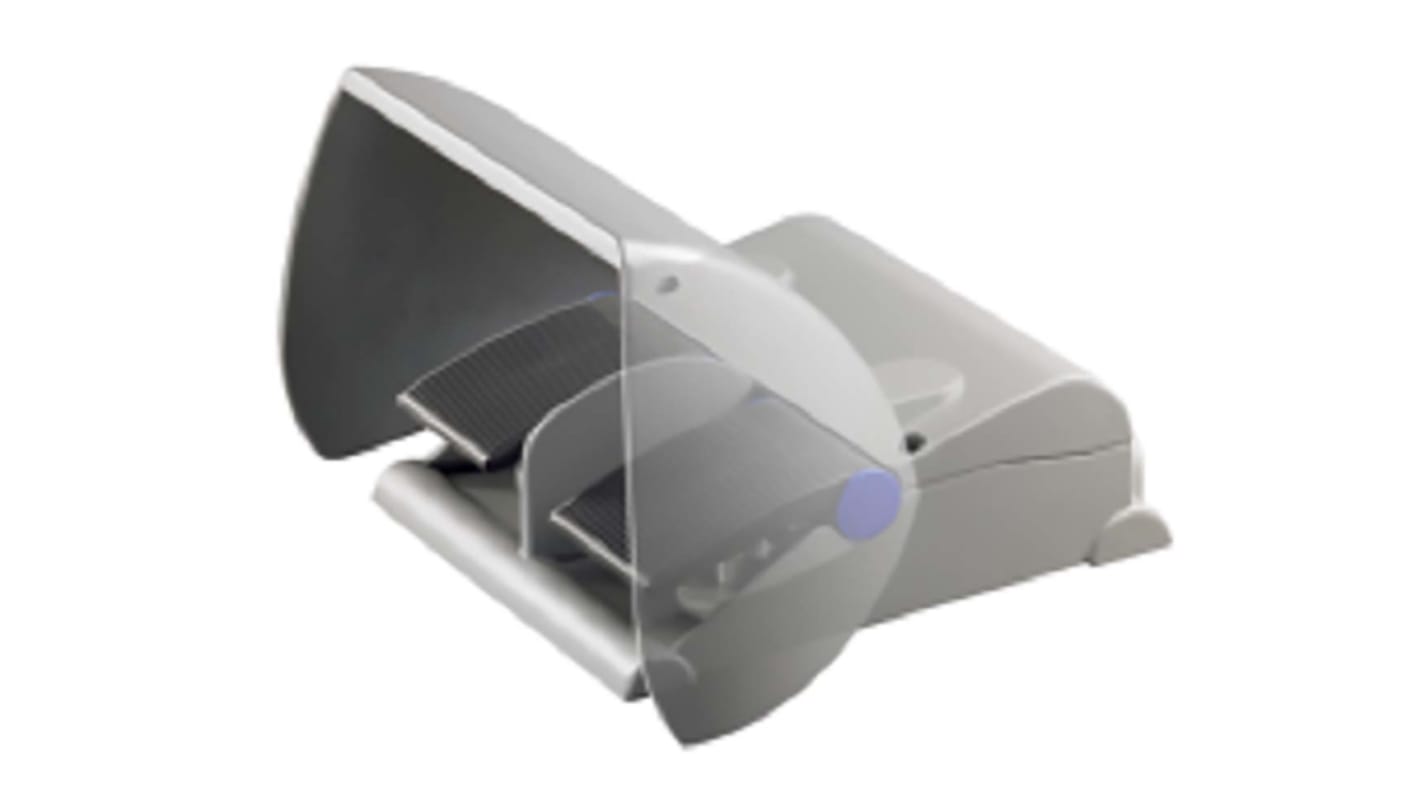 Interruttore a pedale momentaneo Schmersal 151181587, configurazione NC/NO, protezione IP65, 4 contatti, alluminio, per impieghi industriali.