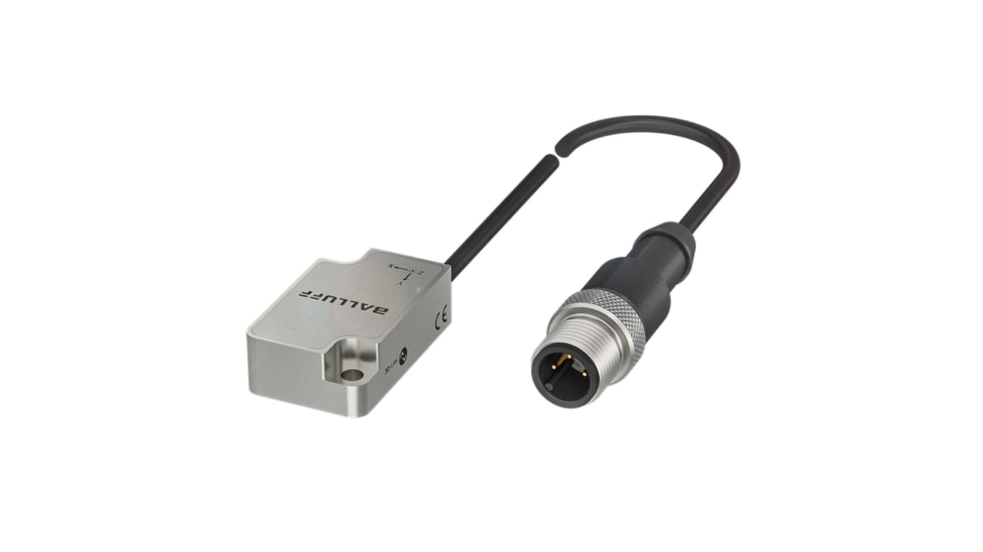 BALLUFF BCM0001, sistema di monitoraggio della produzione con sensori per vibrazioni e temperatura, montaggio a vite o magnetico.