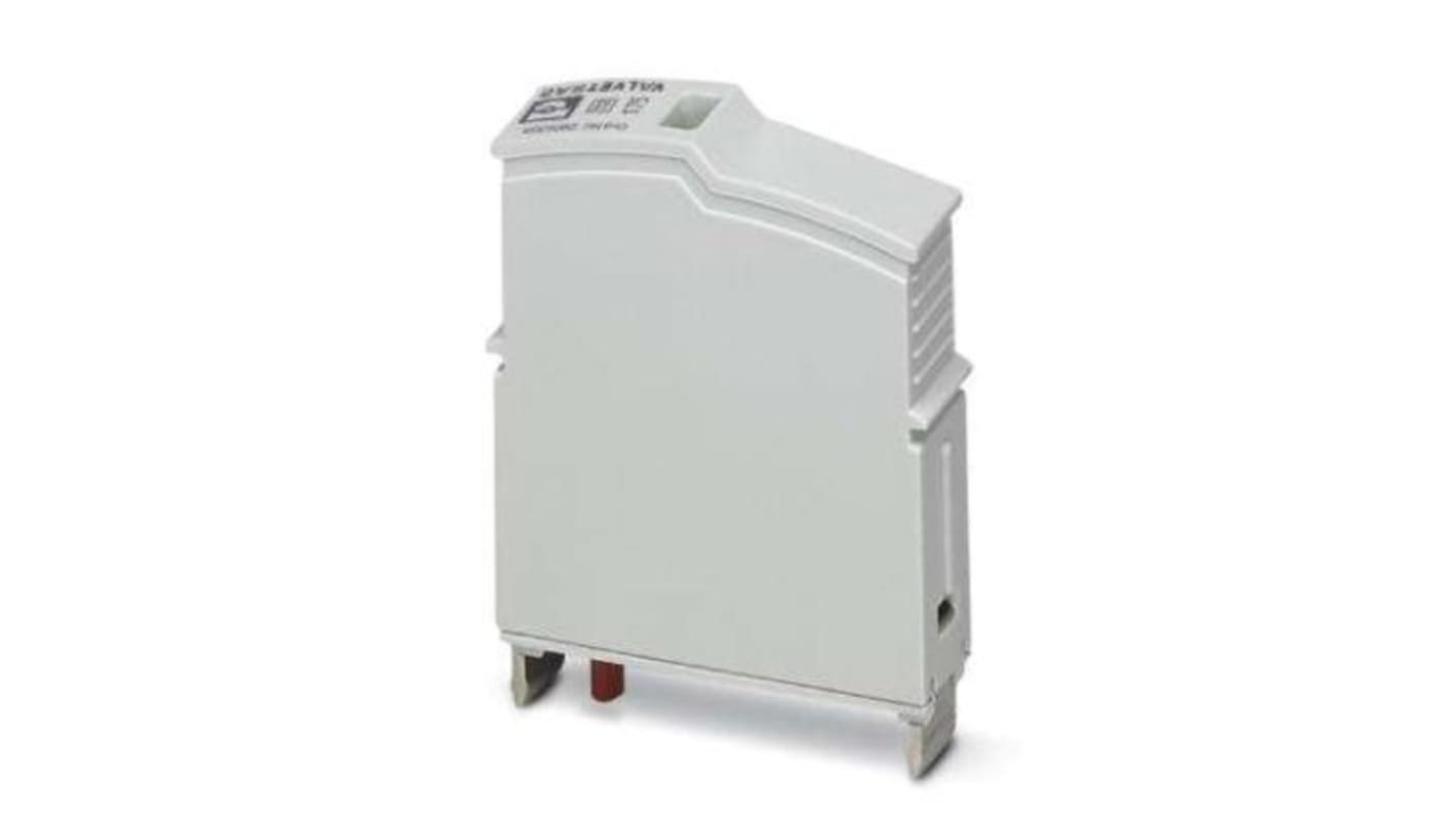 Connettore maschio Phoenix Contact 2905355 per protezione contro le sovratensioni, dimensioni 46.4 x 11.7 x 59.4 mm, corrente massima 40kA.