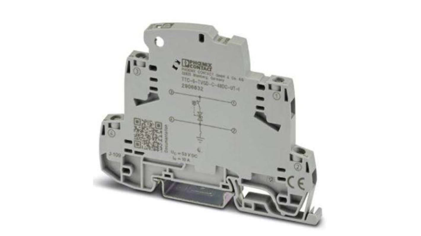 Dispositivo di protezione contro le sovracorrenti Phoenix Contact 2906832 per guida DIN, operante da -40 a +80 °C.