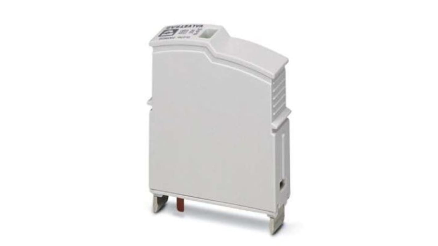 Connettore maschio Phoenix Contact 2909636 per protezione contro le sovratensioni tipo 2, montaggio su guida DIN, temperatura operativa -40/+80 °C.
