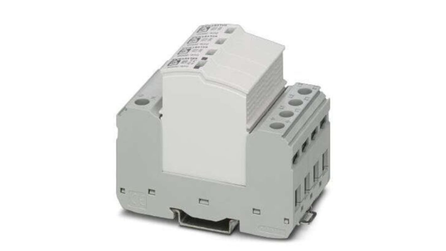 Limitatore di sovracorrente tipo 2 Phoenix Contact 2909637 per guida DIN, installazione salvaspazio, temperatura operativa -40 a +80 °C.