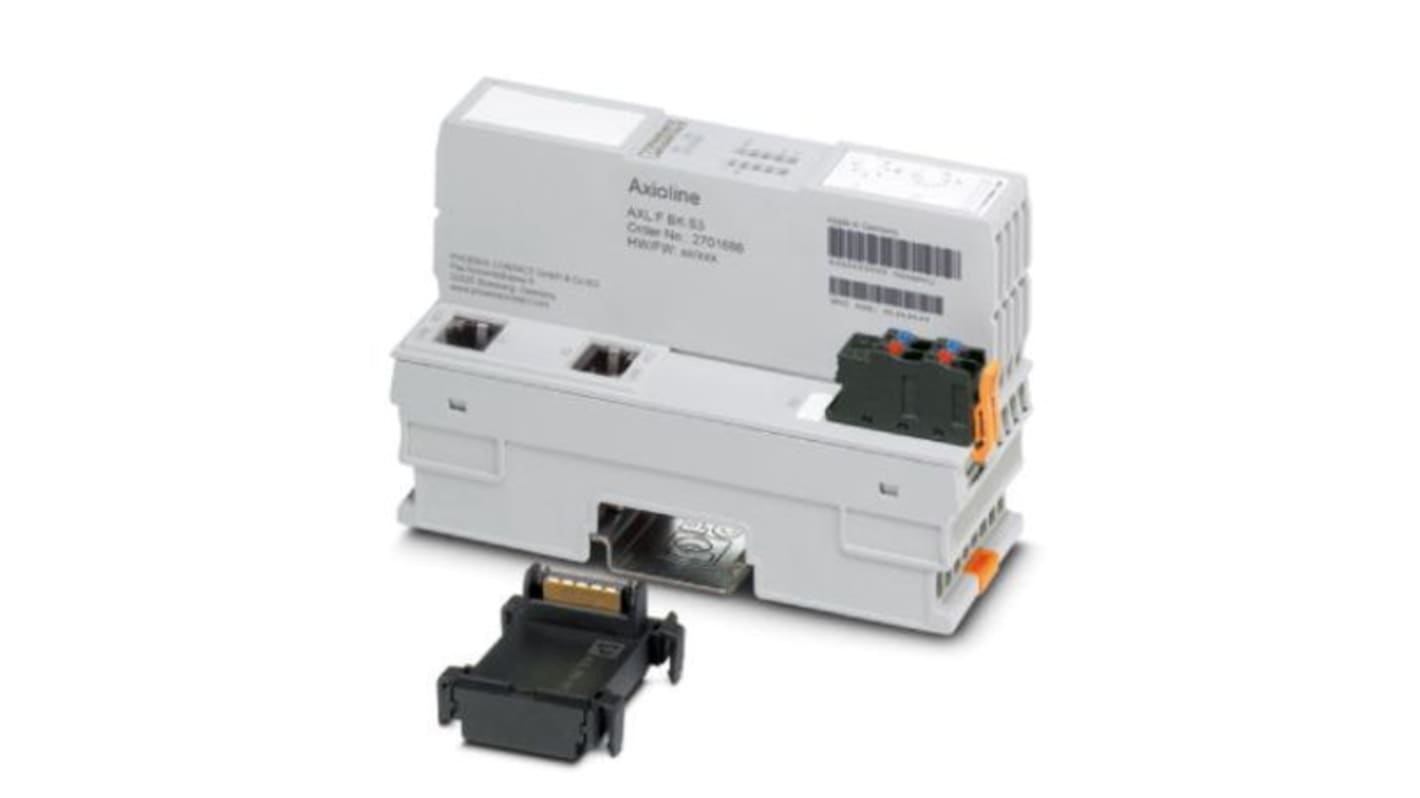 Modulo di espansione Phoenix Contact 2701686 per Axioline F, accoppiatore Sercos, RJ45, 100 Mbps, IP20, 126,1 x 45 x 74 mm.