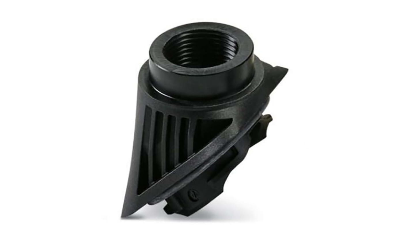 Adattatore Phoenix Contact HC-B PG16, plastica nera, guarnizione NBR, -40 °C a 100 °C, per armadietti di controllo.