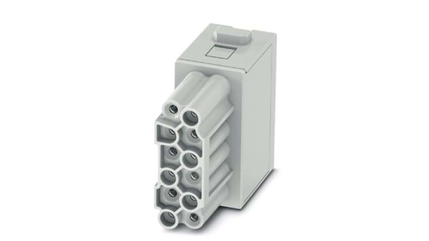 Modulo inserto contatti Phoenix Contact 1424228 Femmina HC-M-12 10A 12 vie - Ideale per conduttori solidi e intrecciati, temperatura operativa da -40 °C a 125 °C.