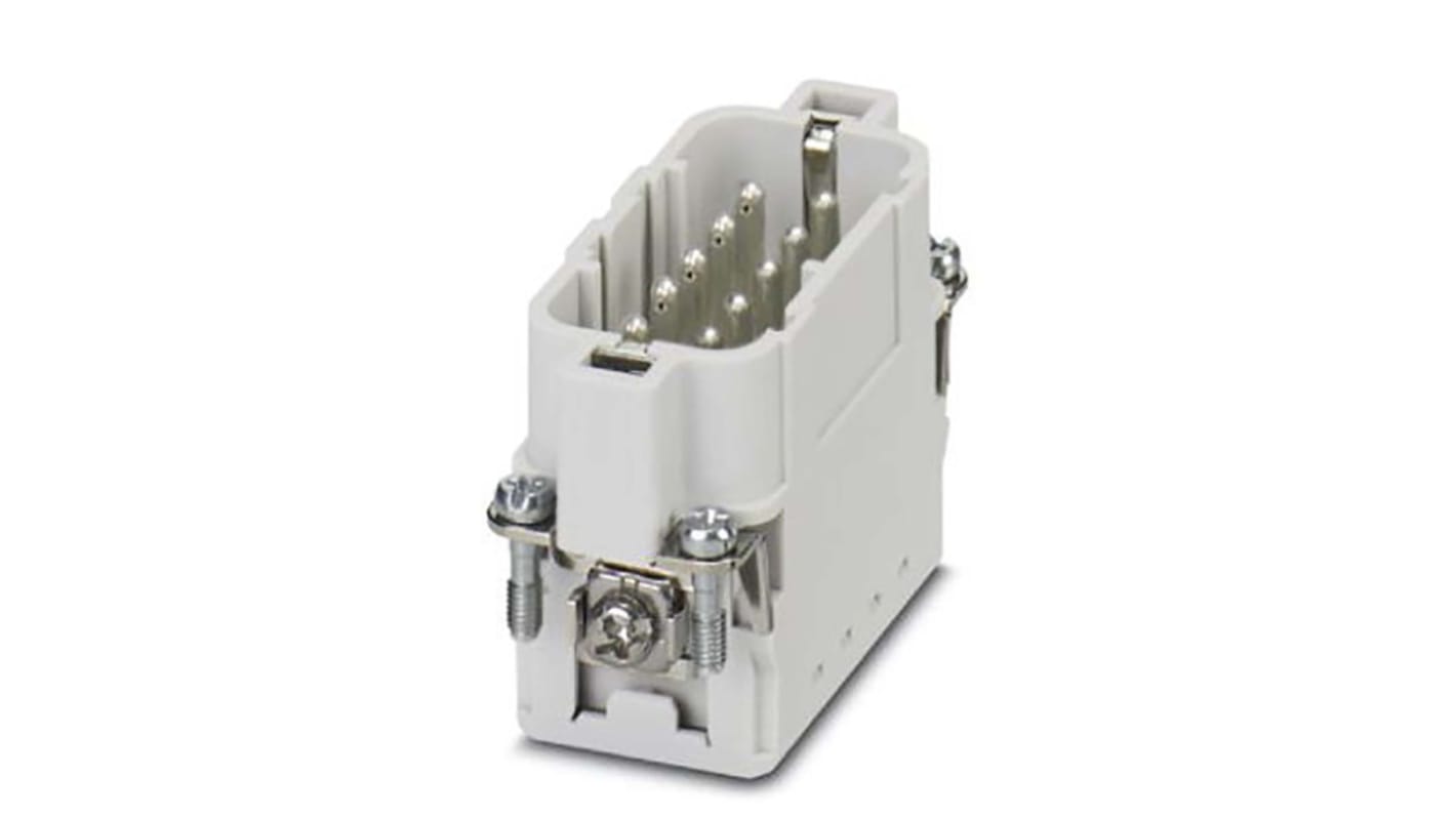 Connettore maschio Phoenix Contact 1585359 per HEAVYCON D15, 10 vie, 16A, lega di rame, -40 °C a 125 °C, grado di inquinamento 3.
