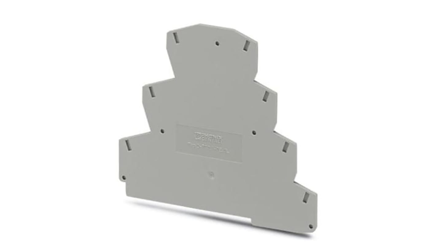 Coperchio terminale Phoenix Contact 3210543 grigio per terminali, temperatura -5 °C a 70 °C, resistente. Ideale per armadietti di controllo.