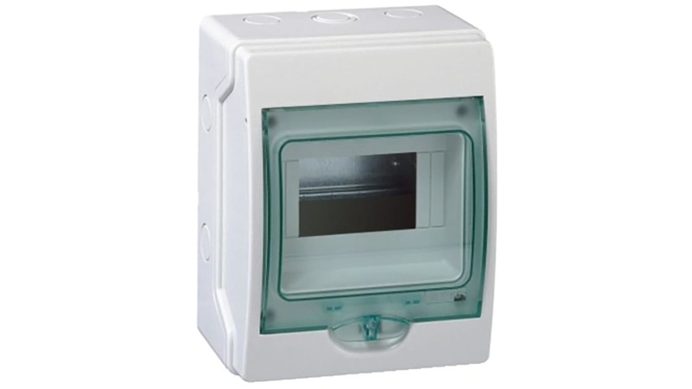 Quadro di controllo Schneider Electric 10313 per montaggio a parete IP65, 6 moduli, 63A, temperatura operativa -25 a 60 °C.