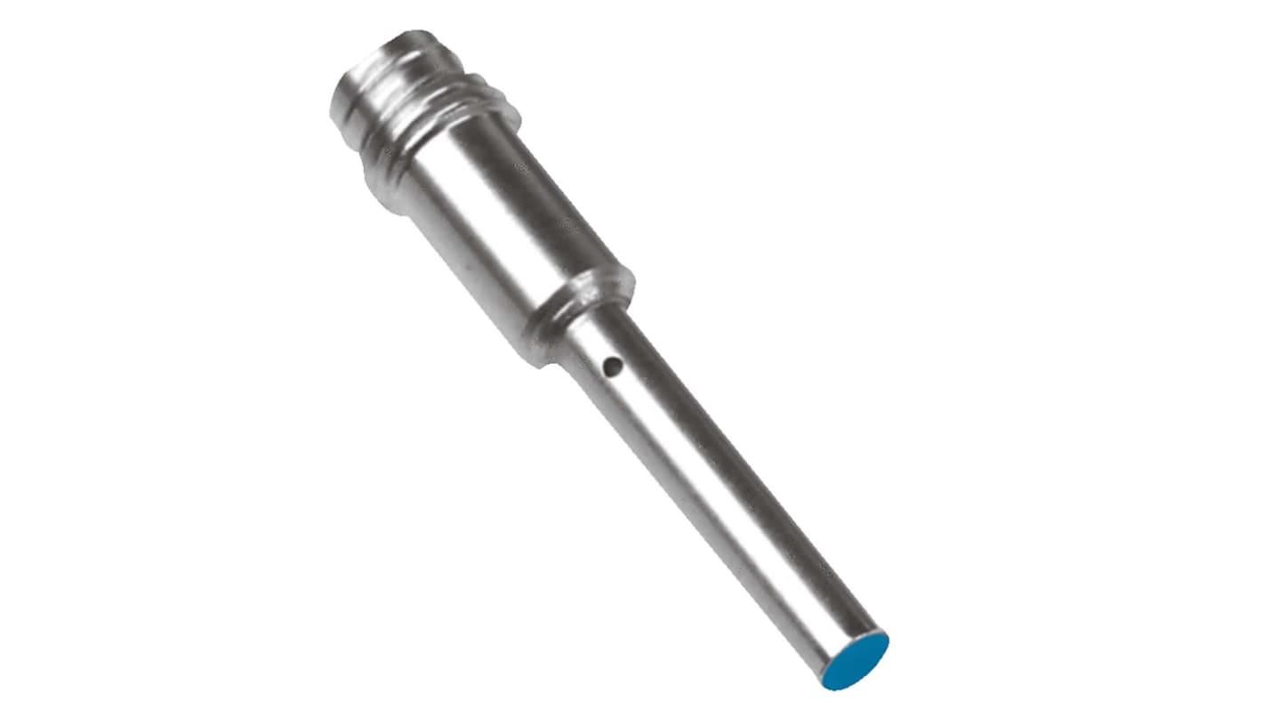Sensore di prossimità cilindrico NPN Sick IH04-0B8NS-VT1, induttivo, 0,8 mm, IP67, montaggio a filo, corpo in acciaio inox.