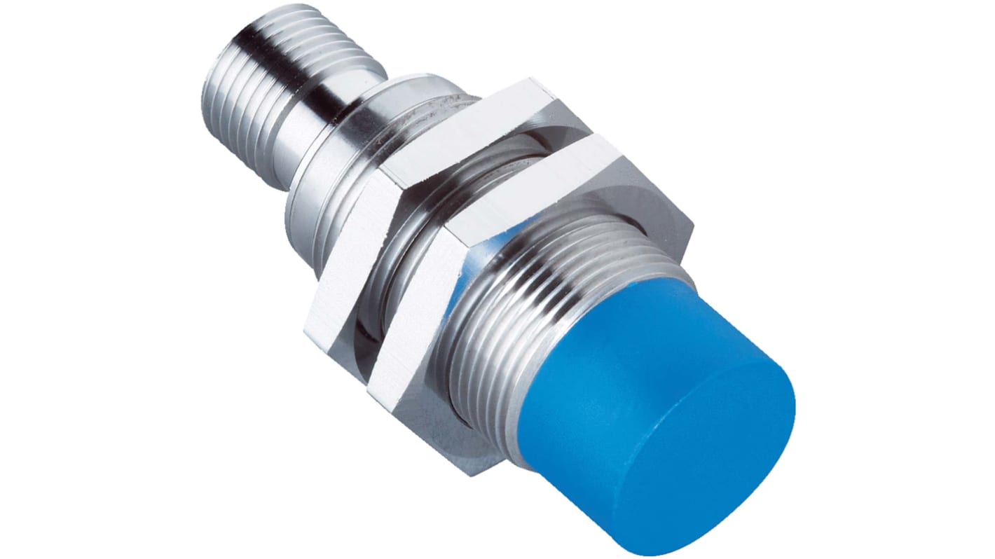 Sensore di prossimità cilindrico Sick IMA18-20NE1ZC0K, M18, rilevamento 0-20 mm, IP67, alimentazione 15-30 V, connettore M12.