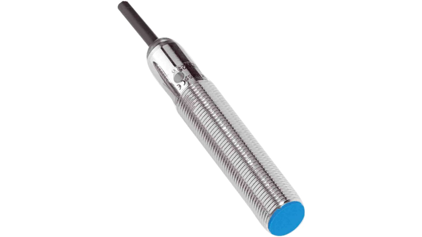 Sensore di prossimità cilindrico PNP Sick IME12-04BPSVWDS, M12, rilevamento 4 mm, IP67, montaggio a filo, cavo 4 m.