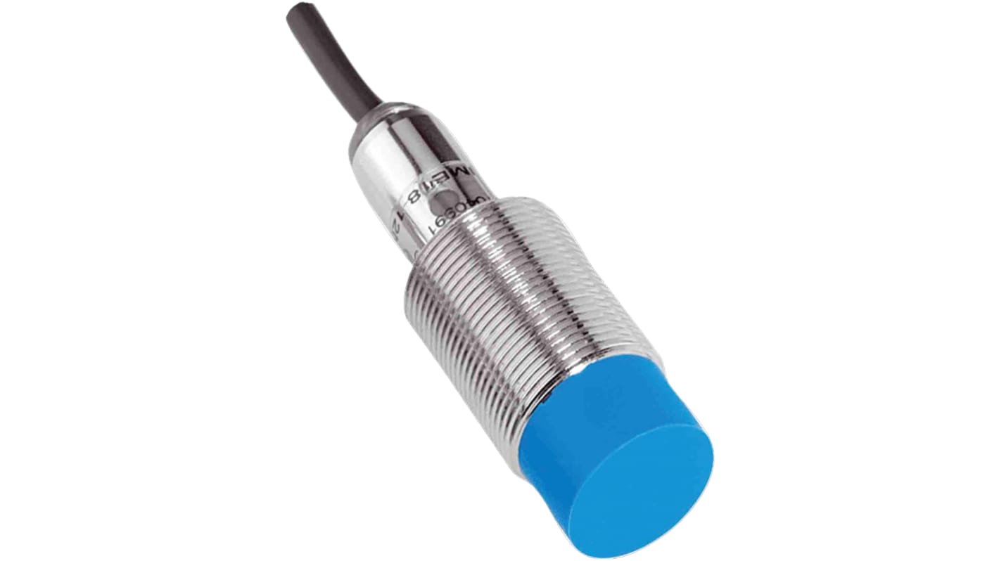 Sensore di prossimità cilindrico NPN Sick IME18-08NNSZW2K, M18 x 1, 8 mm di rilevamento, IP67, montaggio non a filo.