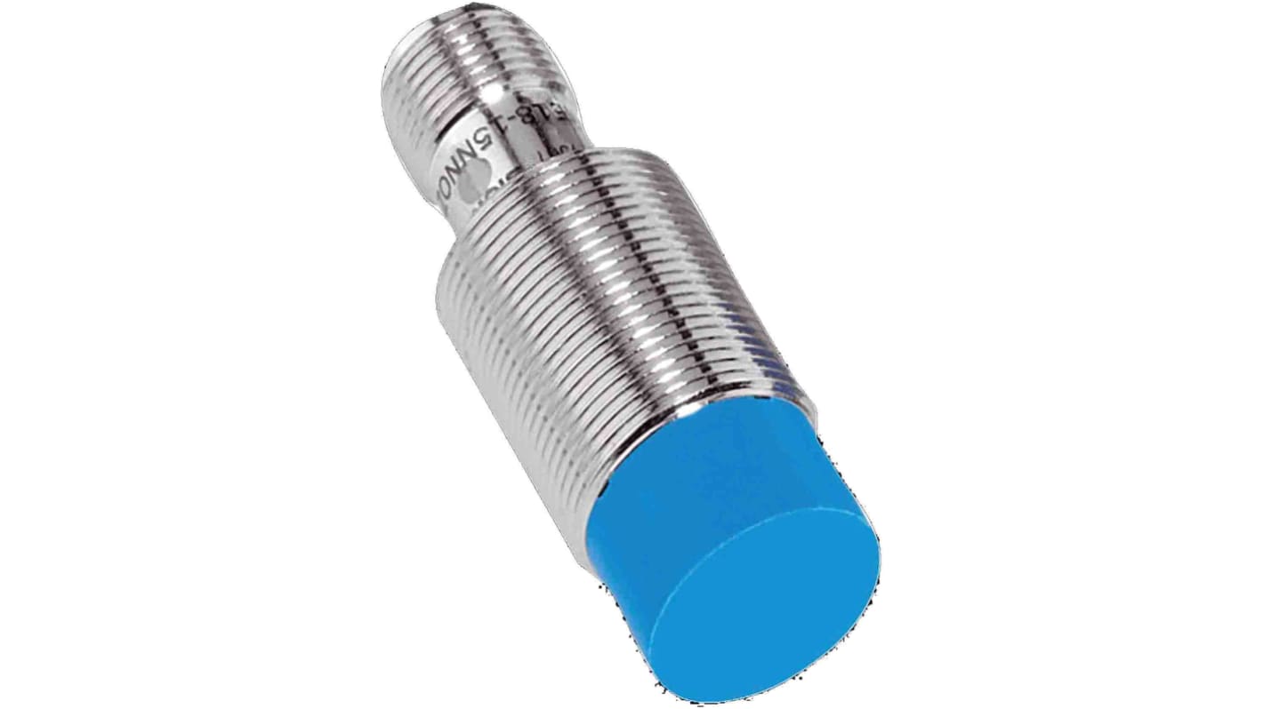 Sensore di prossimità cilindrico Sick IME18-12NPOZC0K, PNP normalmente chiuso, gamma di rilevamento 12 mm, IP67.