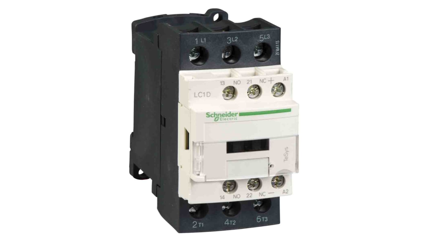 Teleinvertore Reversibile Schneider Electric LC1D256FLS207, 3 poli, 25 A, 11 kW, bobina 110 V c.c., grado di protezione IP20.