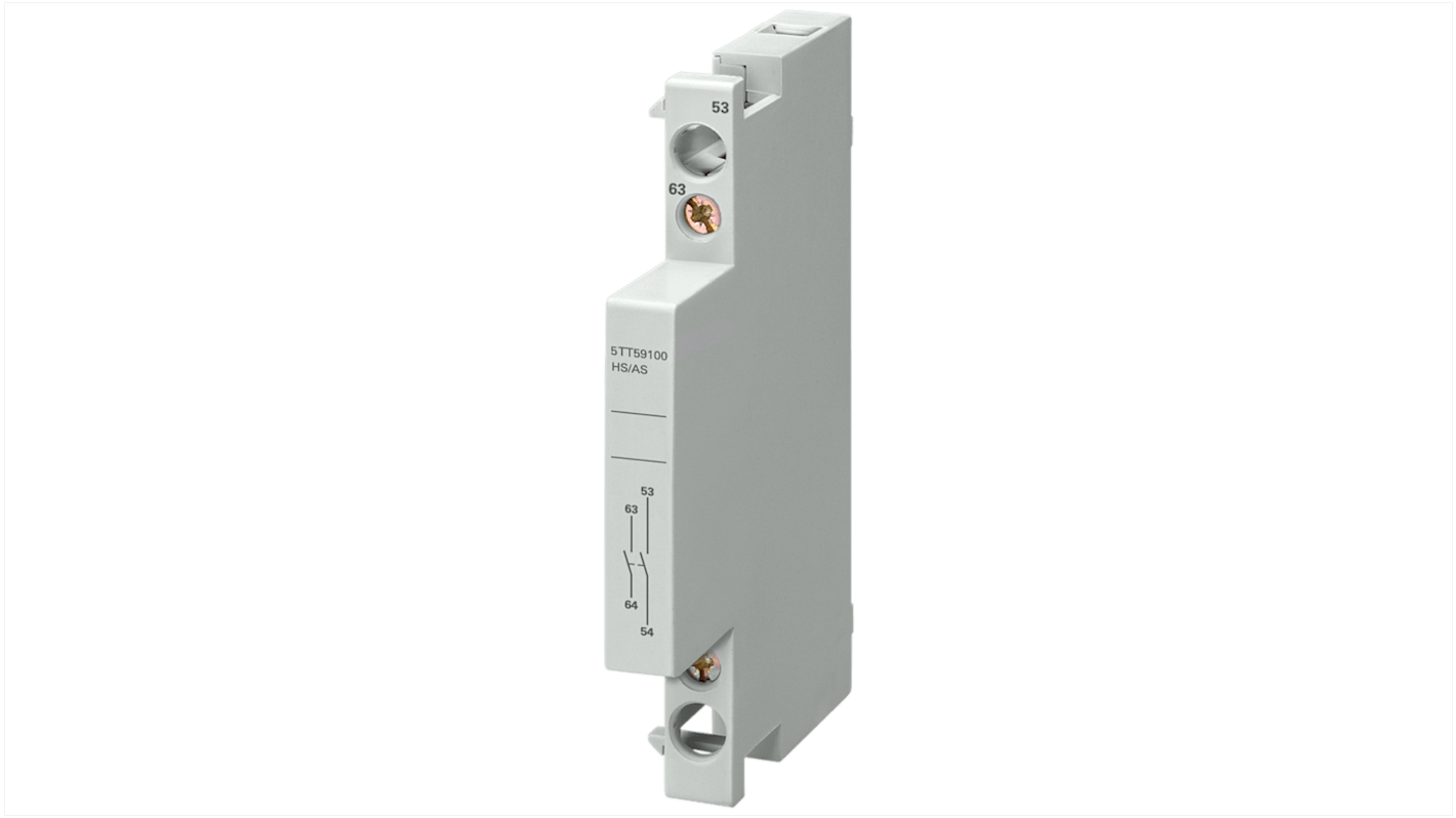 Contattore Siemens 5TT5910-0, 2 contatti normalmente aperti, 20 A, bobina 230 V c.a., per applicazioni industriali e residenziali.