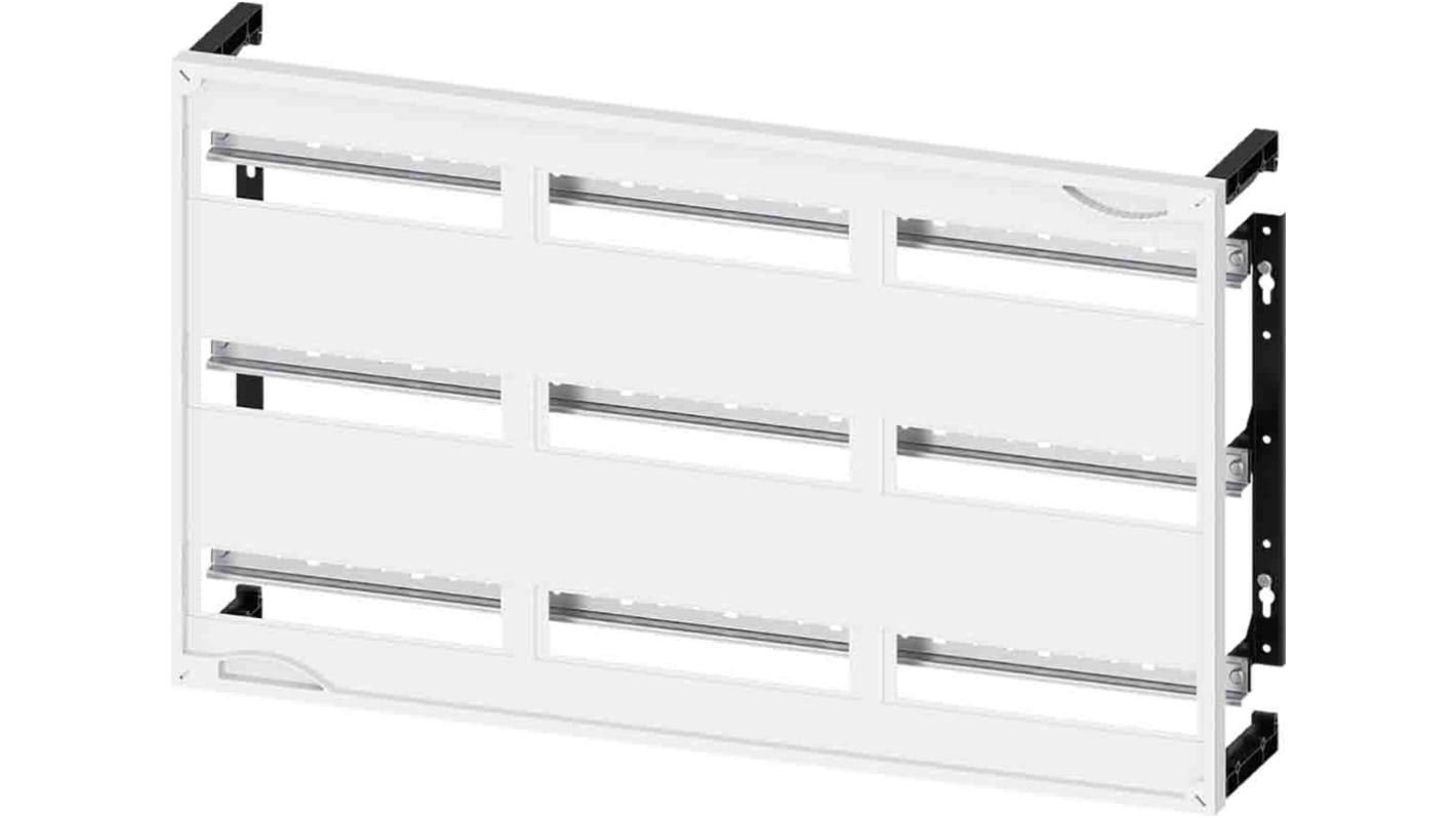 Kit adattatore Siemens ALPHA 400/630 DIN, dimensioni 450x750 mm, per installazione modulare con accessori inclusi.