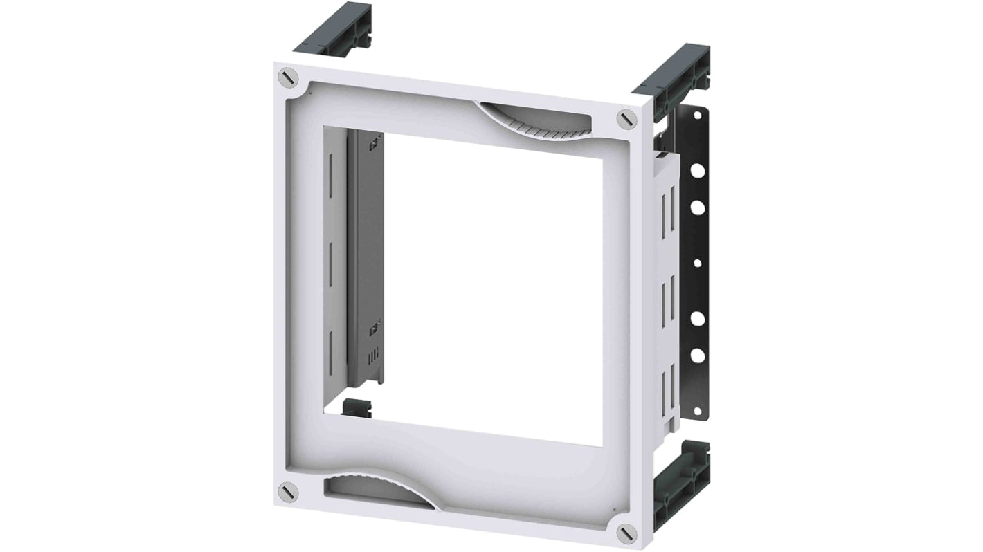 Adattatore fusibile Siemens 8GK4801-2KK12 per montaggio su bus DIN, dimensioni 300x250 mm, compatibile con barre da 60 mm.