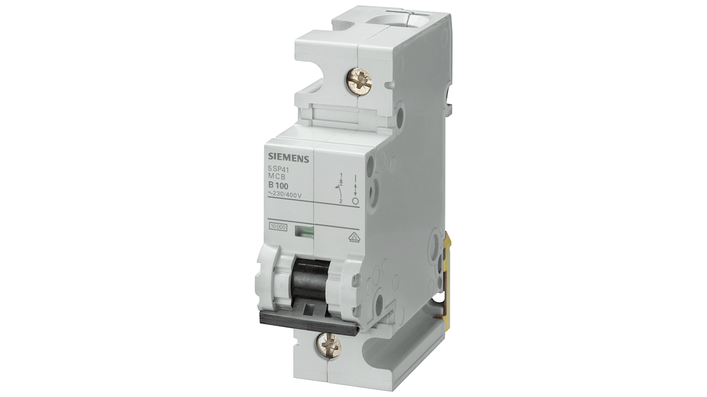Interruttore automatico miniaturizzato Siemens 5SP4180-6, 1P 80A Tipo B per protezione cortocircuiti. Affidabilità e sicurezza per impianti elettrici.