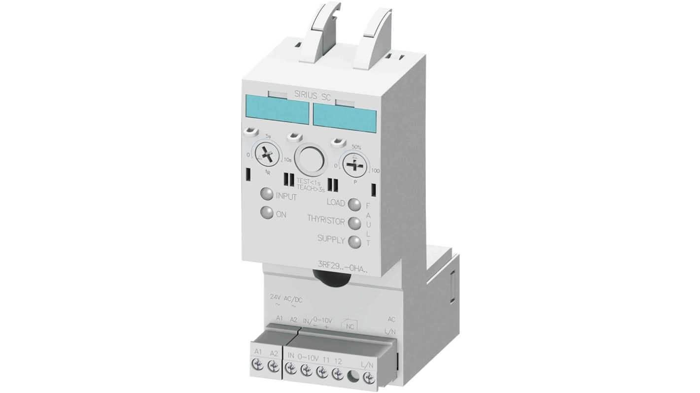 Modulo di controllo Siemens 3RF2920-0HA16 SIRIUS, regolatore di potenza 20 A, tensione 24 V, IP20. Compatibile con serie 3RF2 e 3RF29.