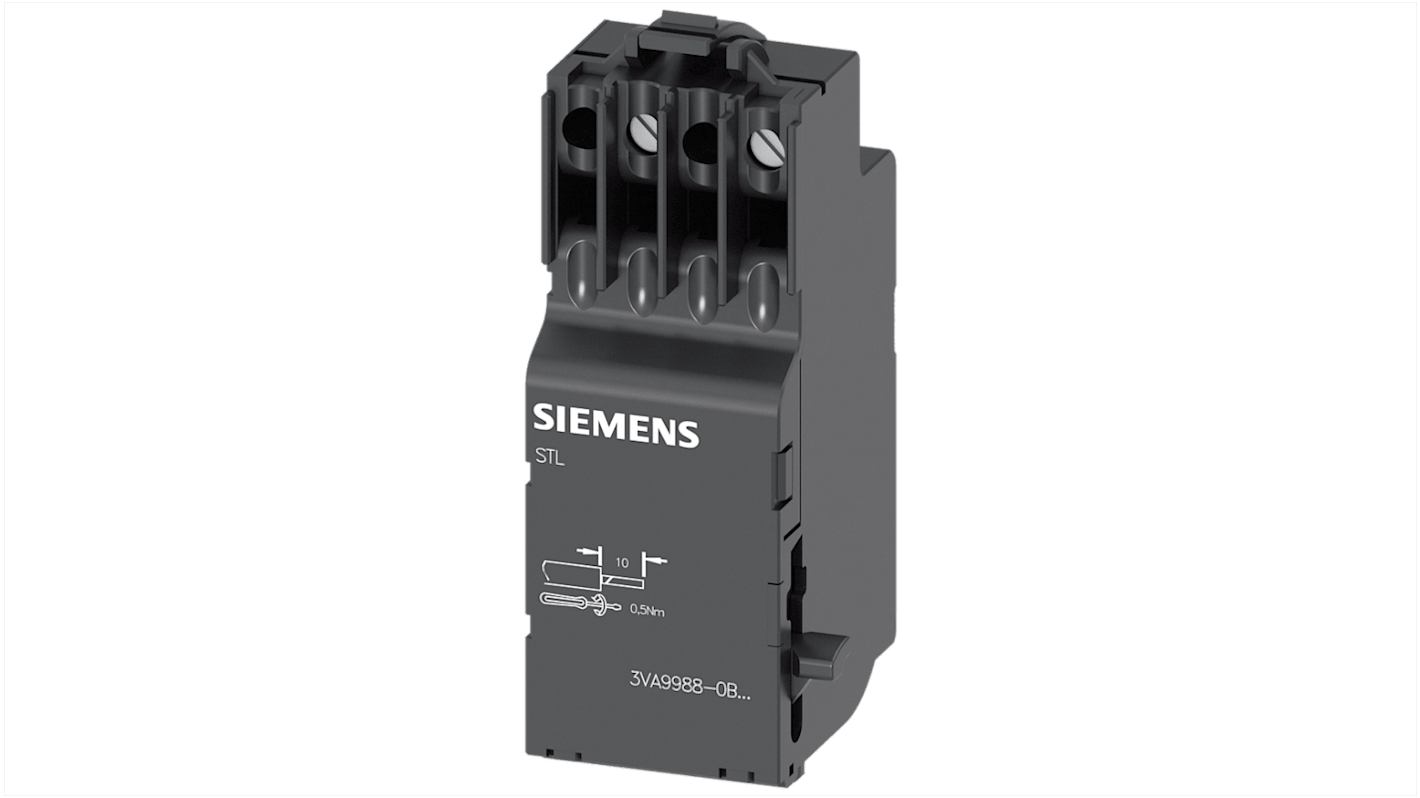 Accessorio Siemens 3VA9988-0BL32 per interruttori 3VA1 e 3VA20, shunt sinistro, tensione 110-127 V c.a.