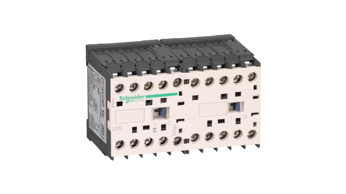 Contattore reversibile Schneider Electric LC2K09105E7, 3 poli, 9 A, 48 V c.a., grado di protezione IP20, per controllo motori.