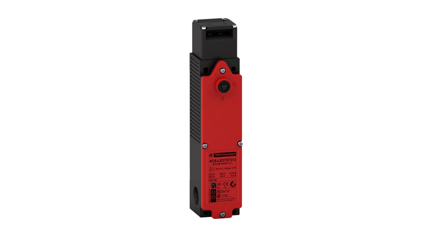 Interruttore di interblocco di sicurezza a chiave Telemecanique Sensors XCSLE3737512, 4NC/2NO, 240V, design compatto con LED.