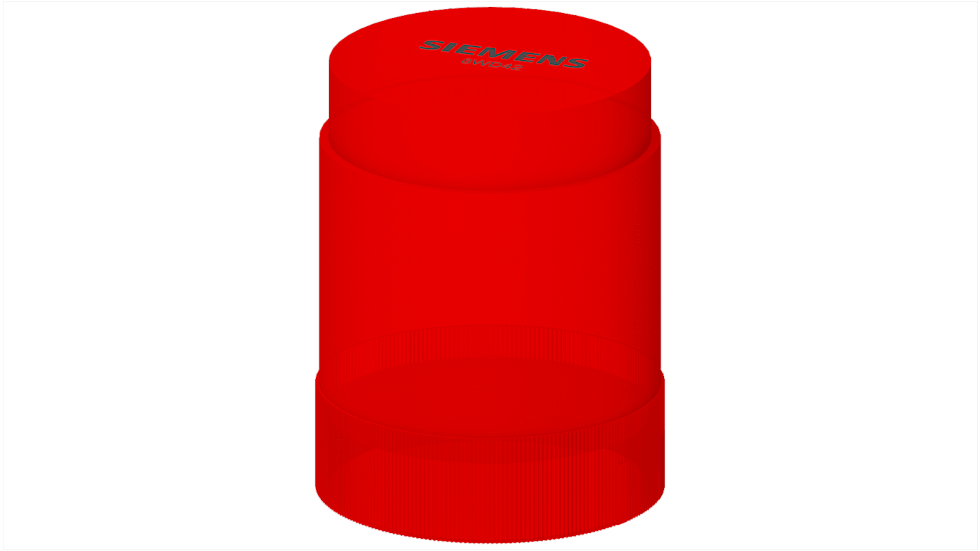 Elemento luminoso lampeggiante rosso Siemens 8WD4220-5BB, 24 V, diametro 50 mm, funzionamento AC/DC, resistente a urti e vibrazioni.