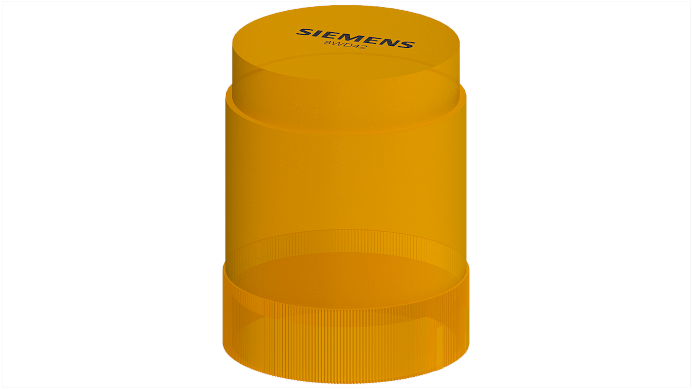 Elemento luminoso lampeggiante giallo Siemens 8WD4220-5BD, 24 V, diametro 50 mm, resistente a vibrazioni, montaggio a baionetta.