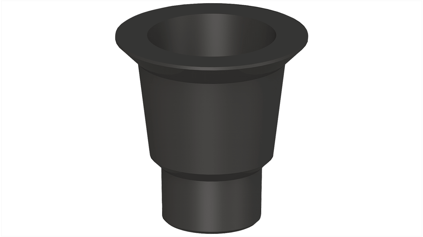 Siemens 8WD5308-0EG, adattatore per tubi in PA nero, compatibile con lampade da 70 mm, montaggio su tubi.