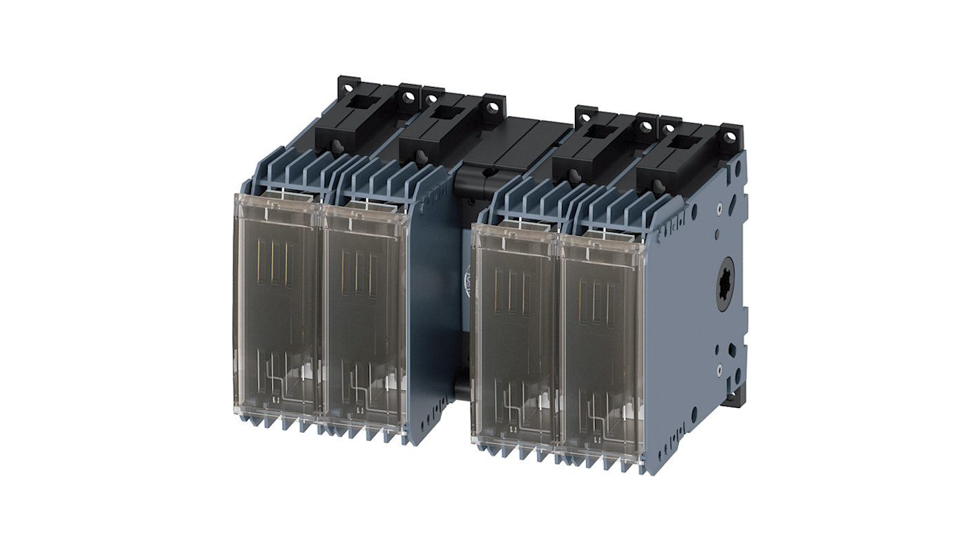 Sezionatore portafusibili Siemens 3KF1408-0MB11, 4 poli, corrente massima 80A, montaggio a pavimento, classe di protezione IP20.